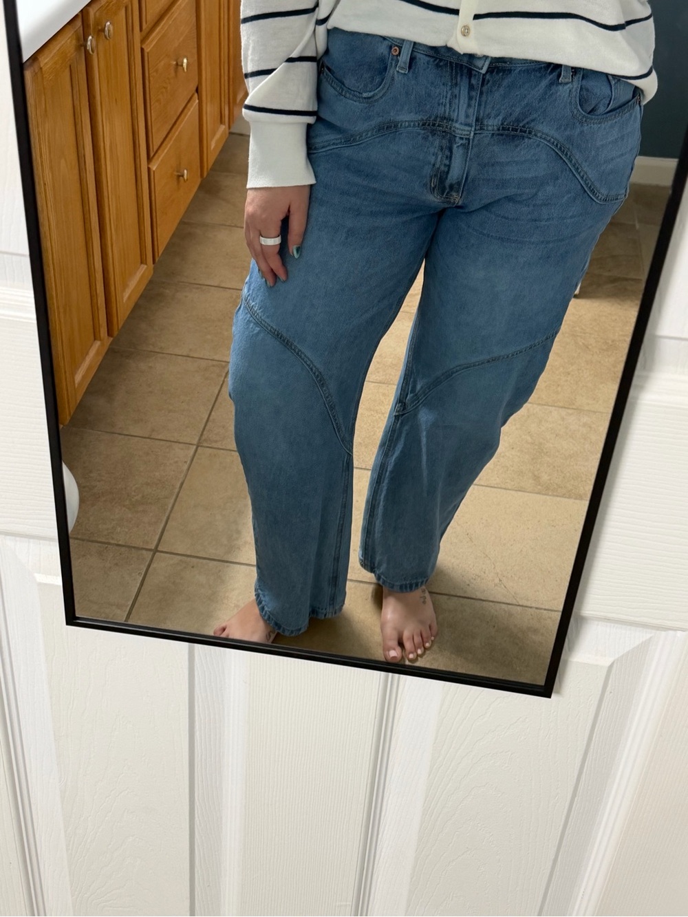 Saige High Rise Barrel Jeans